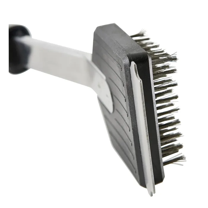 GoodHome 2 in 1 Graphite Silver effect Stainless steel Grill cleaning brush