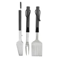 GoodHome Stainless steel 3 piece Barbecue tool set