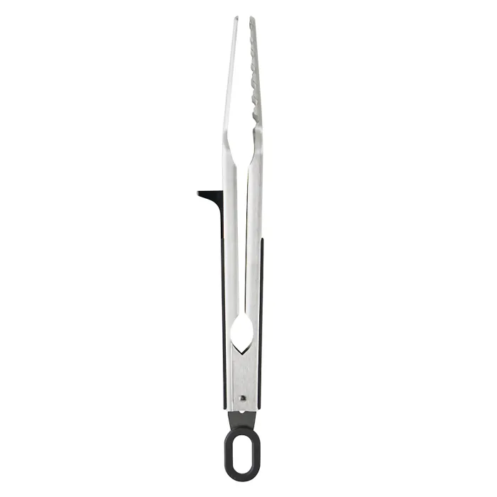 GoodHome Silver effect Plastic & stainless steel Grill tongs