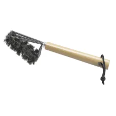 GoodHome Natural Beech & stainless steel Grill cleaning brush