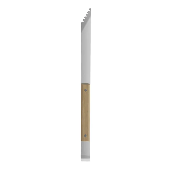 GoodHome Natural Beech & stainless steel Grill tongs