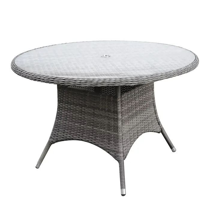 GoodHome Hamilton Steeple grey Rattan effect 4 seater Dining set