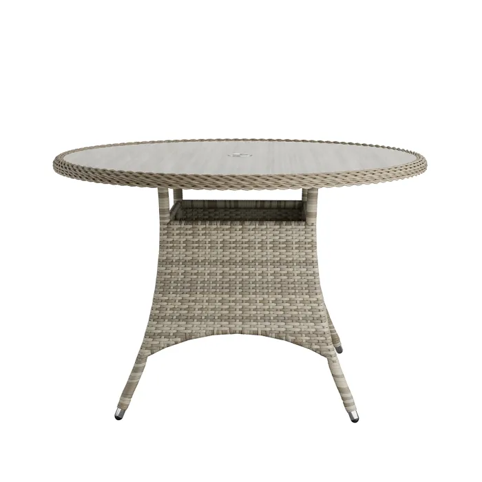 GoodHome Hamilton Cappuccino Rattan effect 4 seater Dining set