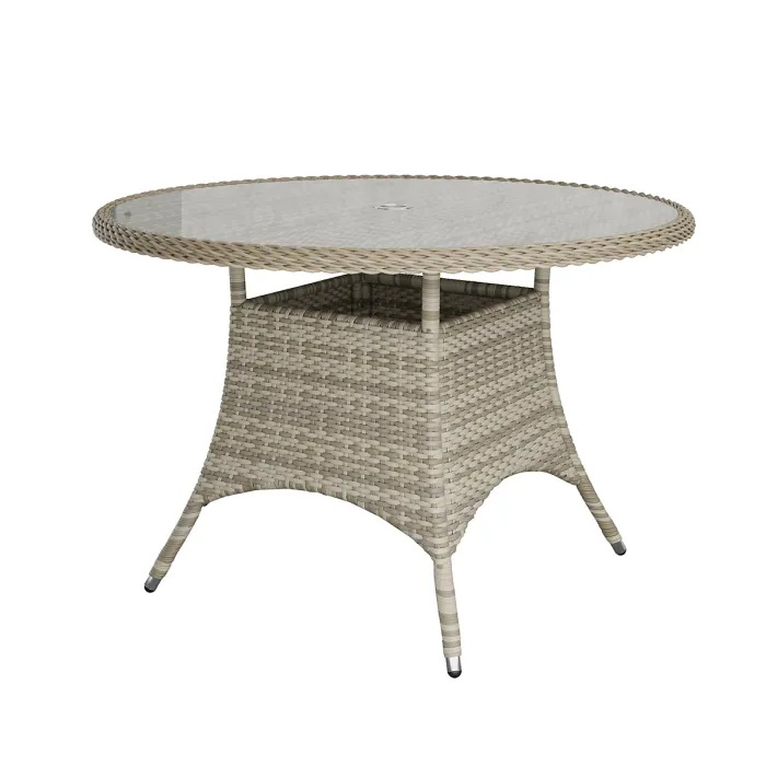 GoodHome Hamilton Cappuccino Rattan effect 4 seater Dining set