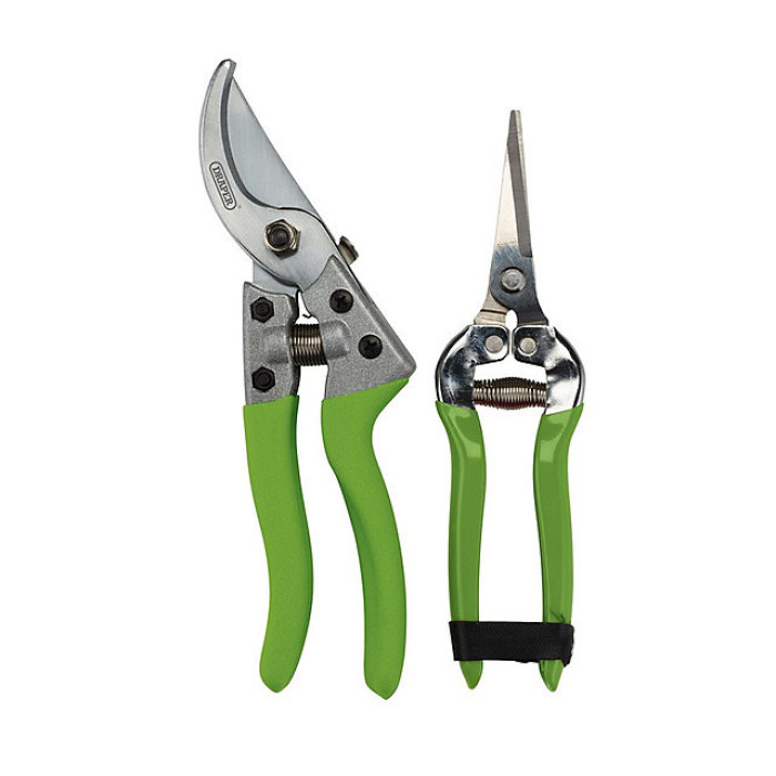 Draper Bypass Pruner & Flower Shears, Set of 2 Garden Secateurs