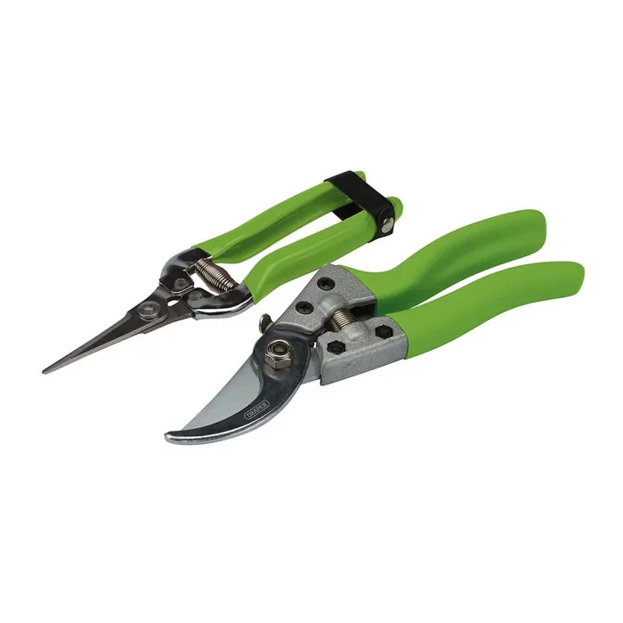 Draper Bypass Pruner & Flower Shears, Set of 2 Garden Secateurs