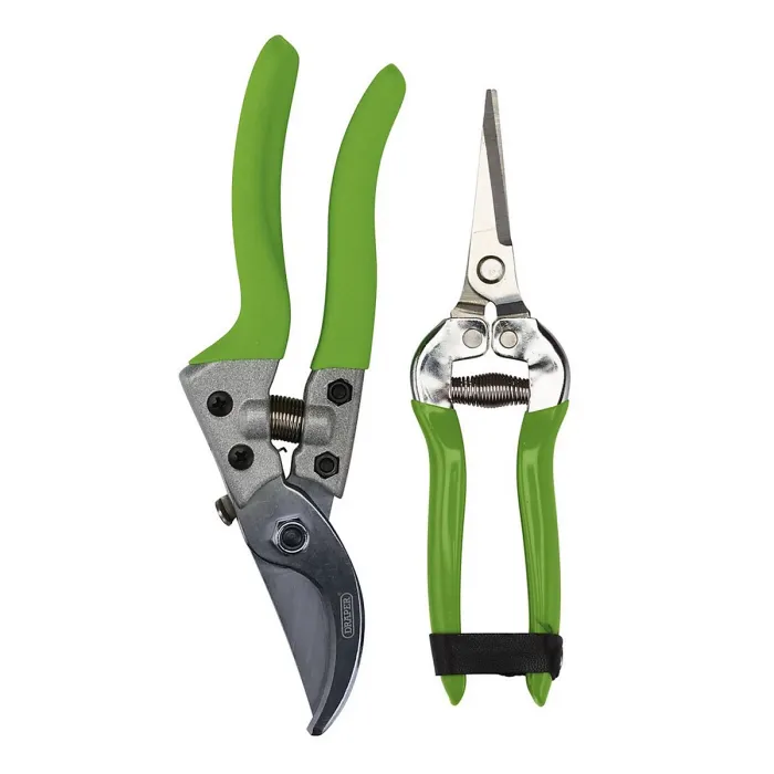 Draper Bypass Pruner & Flower Shears, Set of 2 Garden Secateurs