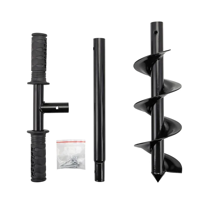 Taylor & Brown Manual Hand Drill, 10CM Spiral Steel Earth Auger for Bulb Planting, Garden Fence Posts & Ground Digging