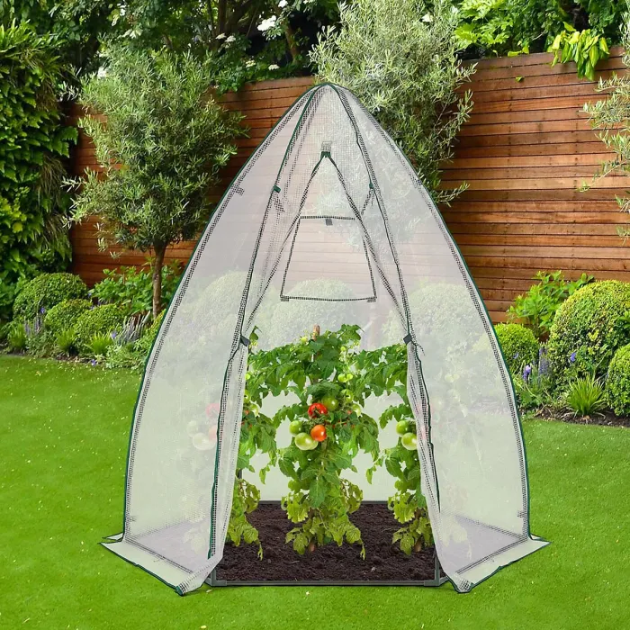 Taylor & Brown Portable Greenhouse Tent with Weatherproof PE Cover, Window & RollUp Door for Vegetables, Flowers, Herbs