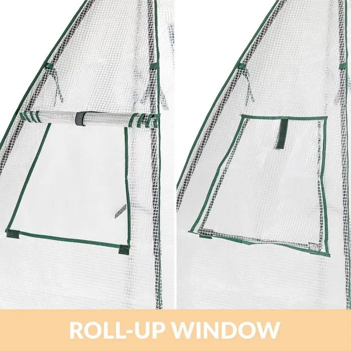 Taylor & Brown Portable Greenhouse Tent with Weatherproof PE Cover, Window & RollUp Door for Vegetables, Flowers, Herbs