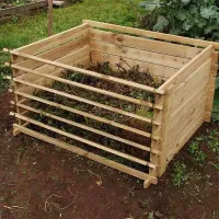 Primrose Outdoor Slatted Wooden Composter Large Natural Compost Bin 718 Litres