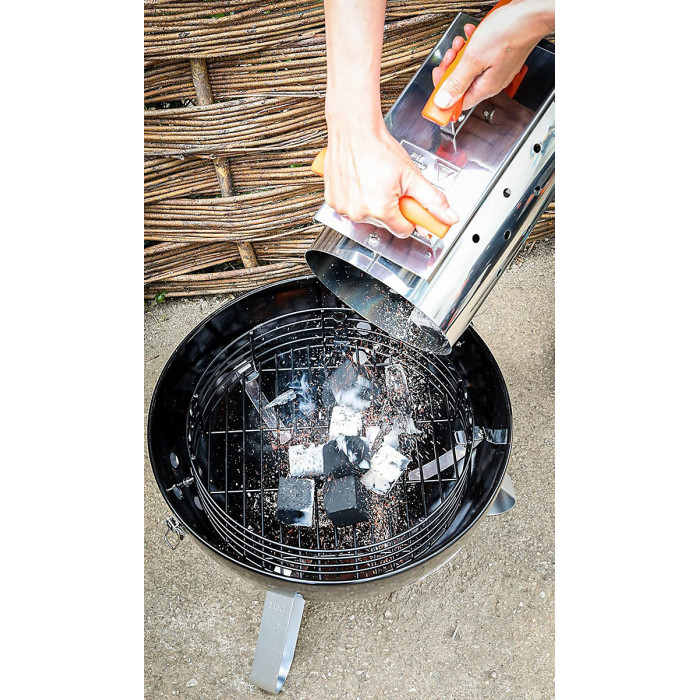 ProQ Charcoal Chimeny Starter, Stainless Steel Fire Starter for Coal & Barbecue Charcoal Briquettes