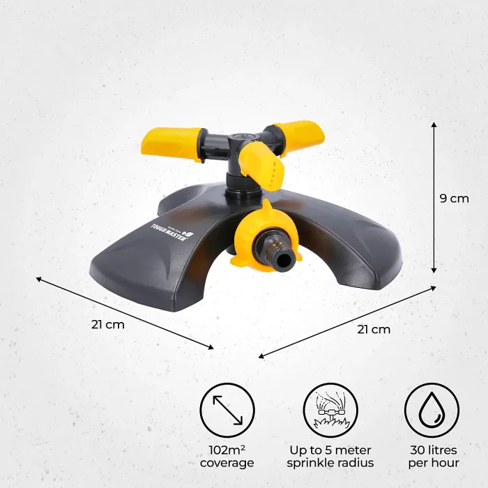 TOUGH MASTER Revolving 3 arm sprinkler 360 degree 3-arm grass lawn automatic watering sprinklers
