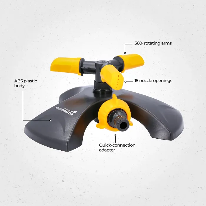 TOUGH MASTER Revolving 3 arm sprinkler 360 degree 3-arm grass lawn automatic watering sprinklers