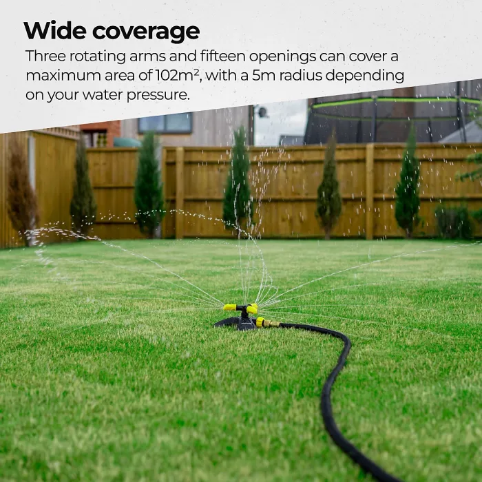TOUGH MASTER Revolving 3 arm sprinkler 360 degree 3-arm grass lawn automatic watering sprinklers