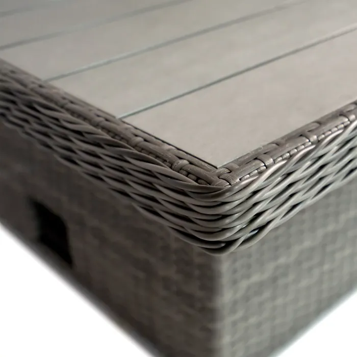 Verona Rattan 7 Seater Corner Set with Adjustable Table for Garden Patio