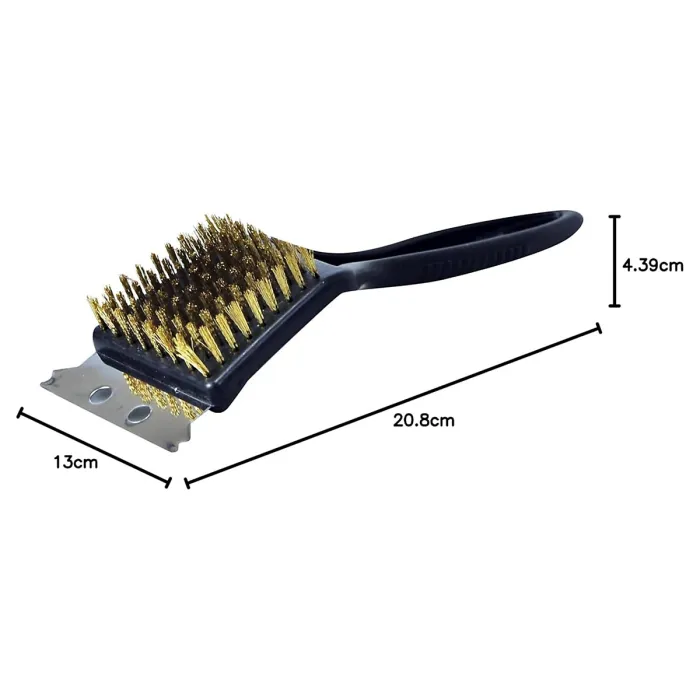 20cm 2in1 BBQ Brush And Heavy Duty Scraper Barbecue Cleaner Tools