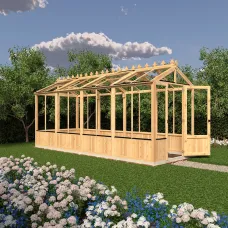 Shire Holkham 16x6 Wooden Apex Greenhouse