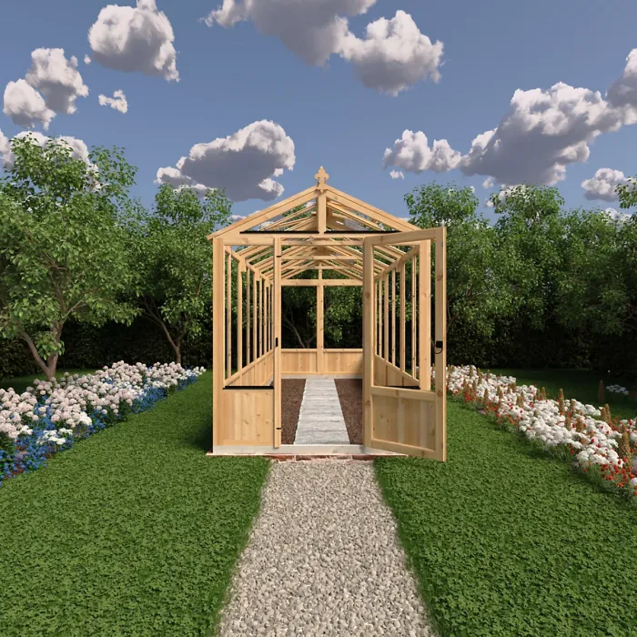 Shire Holkham 16x6 Wooden Apex Greenhouse