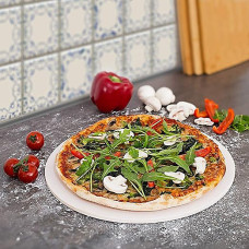 CosmoGrill Pizza Stone 30 cm Diameter for Baking Oven & Barbecue BBQ Round