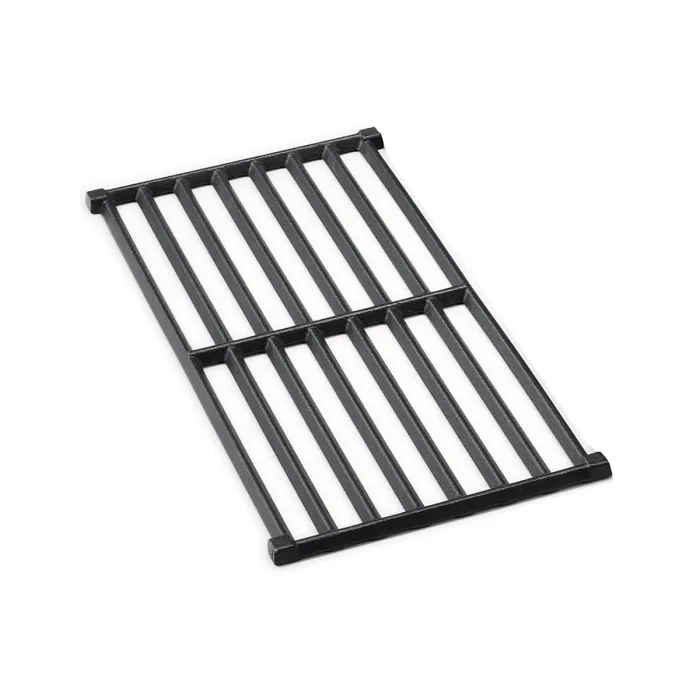 CosmoGrill Cast Iron Grates Griddles Platinum Stainless Steel & Premium Black BBQ - 41.5cm(L) x 18cm(W)