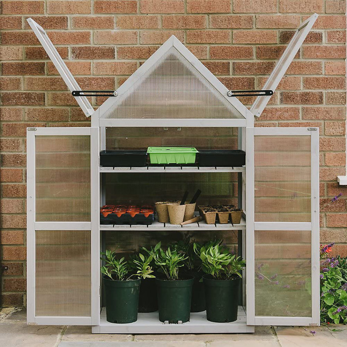 Plantpak Wooden Growhouse - Dove Grey