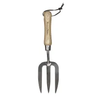 Kent & Stowe Stainless Steel & Wood Hand fork (H) 330mm x (W) 85mm
