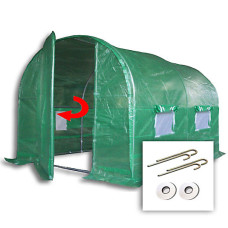 3m x 2m + Ground Anchor Kit (10' x 7' approx) Pro+ Green Poly Tunnel