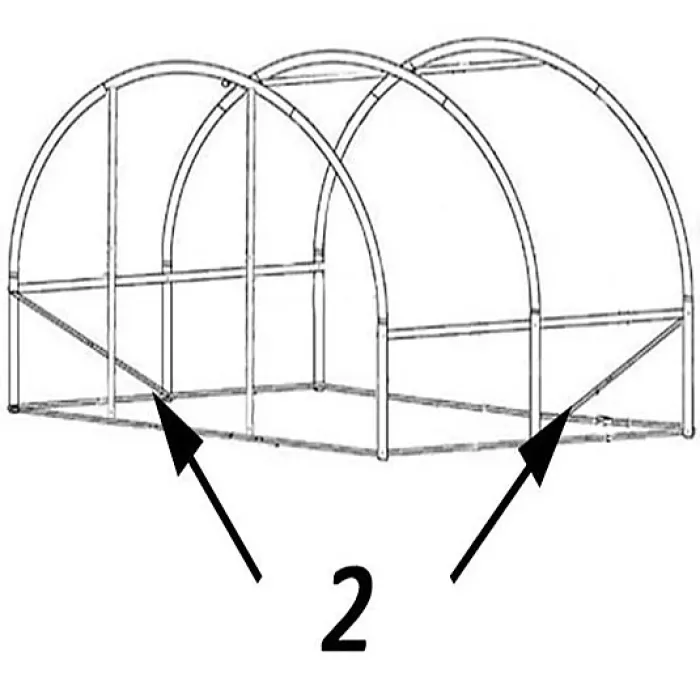 3m x 2m + Ground Anchor Kit (10' x 7' approx) Pro+ Green Poly Tunnel