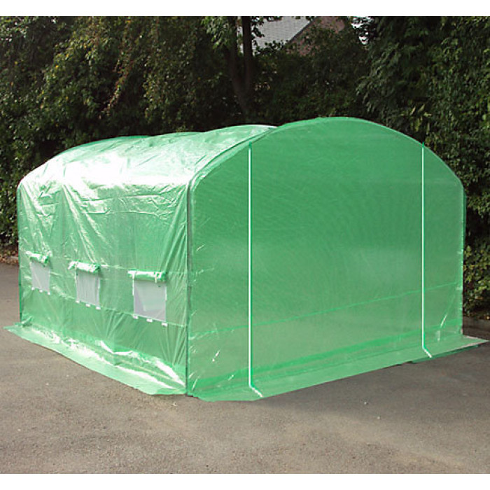 4m x 3.5m + Ground Anchor Kit (13' x 11.5' approx) Pro Max Green Poly Tunnel