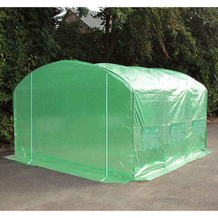 4m x 3.5m + Ground Anchor Kit (13' x 11.5' approx) Pro Max Green Poly Tunnel