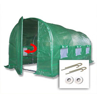 4m x 2m + Ground Anchor Kit (13' x 7' approx) Pro+ Green Poly Tunnel