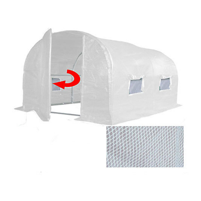 3m x 2m + Ground Anchor Kit (10' x 7' approx) Pro+ White Poly Tunnel