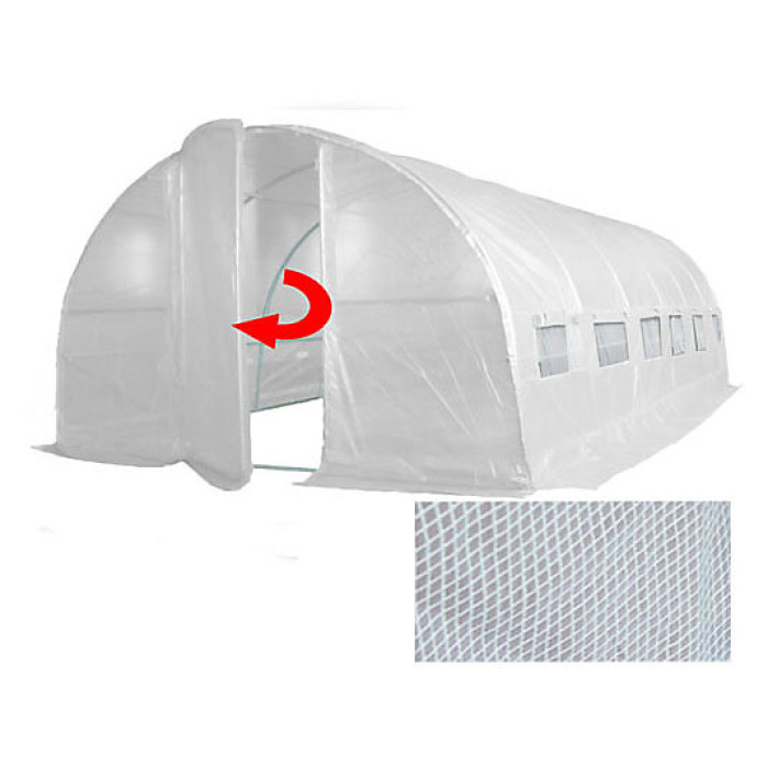 6m x 3m (20' x 10' approx) Pro+ White Poly Tunnel