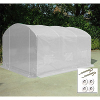 4m x 3.5m + Ground Anchor Kit (13' x 11.5' approx) Pro Max White Poly Tunnel