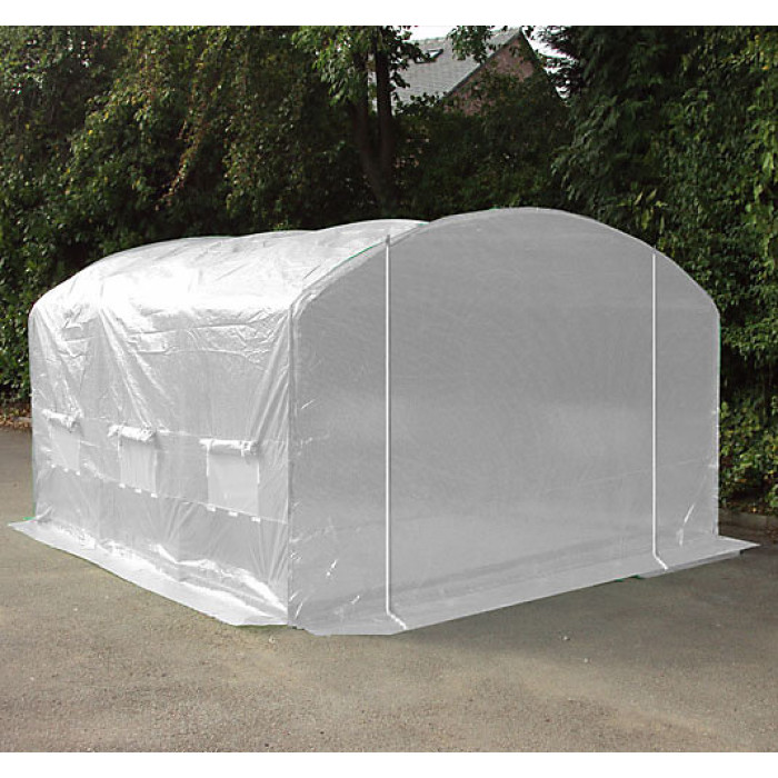 4m x 3.5m + Ground Anchor Kit (13' x 11.5' approx) Pro Max White Poly Tunnel