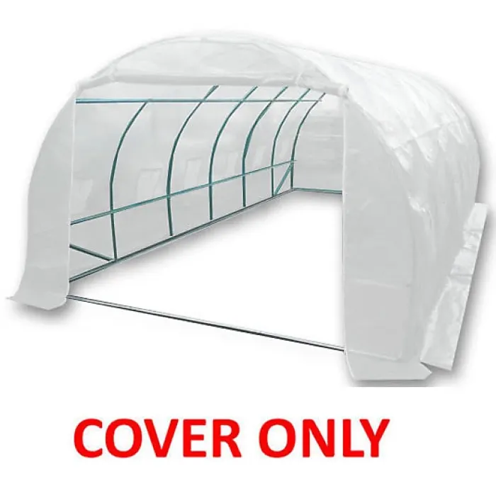 6m x 3m (20' x 10' approx) Pro+ White Polytunnel Replacement Cover