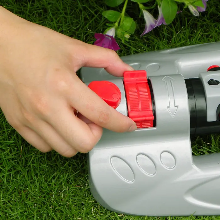 METAL BASE, PRO OSCILLATING BAR LAWN SPRINKLER,UP TO 375M COVERAGE,UNIQUE CLEANABLE NOZZLES,MULTI-ADJUSTABLE BUT EASY TO SET UP AN