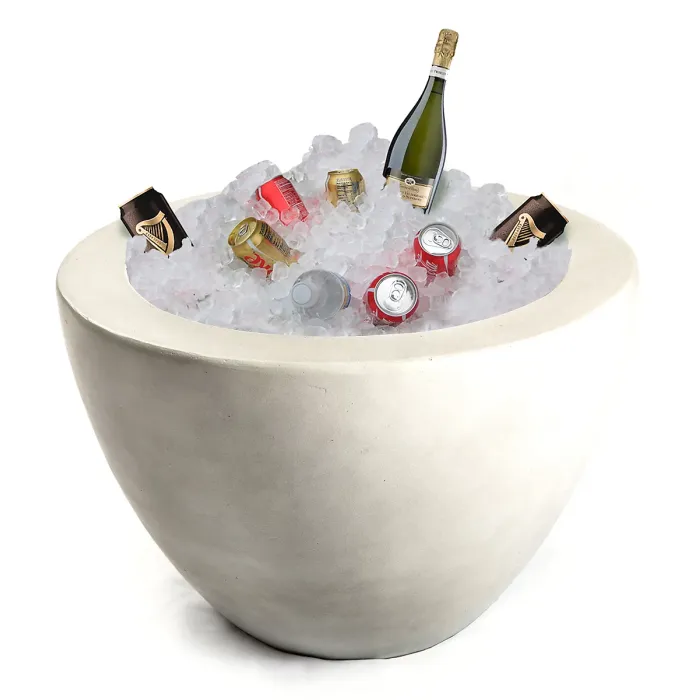 Centurion Supports Fireology DIABLO Contemporary Garden Fire Pit Brazier and Barbecue with Concrete Stone-Effect Finish