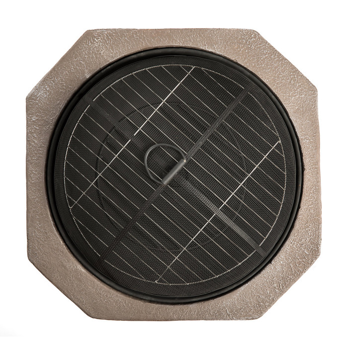 Centurion Supports Fireology BOGOTA Bold Garden Fire Pit Brazier and Barbecue with Eco-Stone Finish