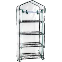 Ram 4 Tier Walk In Greenhouse - compact Green House with 4 Shelves