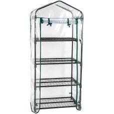 Ram 4 Tier Walk In Greenhouse - compact Green House with 4 Shelves