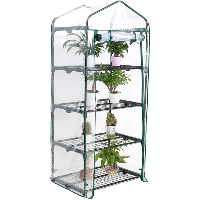 Ram 4 Tier Walk In Greenhouse - compact Green House with 4 Shelves