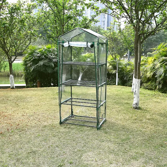 Ram 4 Tier Walk In Greenhouse - compact Green House with 4 Shelves