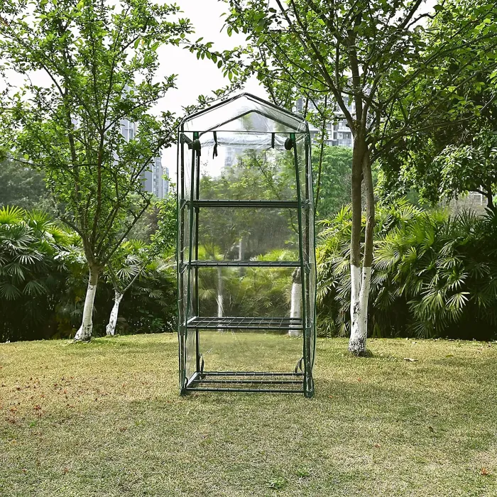 Ram 4 Tier Walk In Greenhouse - compact Green House with 4 Shelves
