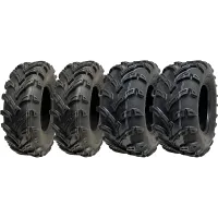 25x10.00-12 & 25x8.00-12 ATV Quad Tyres 6ply P377 E Marked Road Legal (Set of 4)