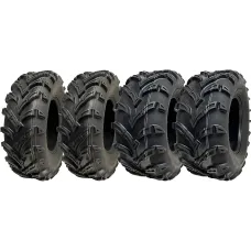 25x10.00-12 & 25x8.00-12 ATV Quad Tyres 6ply P377 E Marked Road Legal (Set of 4)