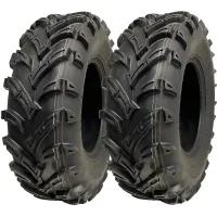 25x8.00-12 ATV Quad Tyres 6ply 14psi Wanda P377 Road Legal Tires 65J (Set of 2)