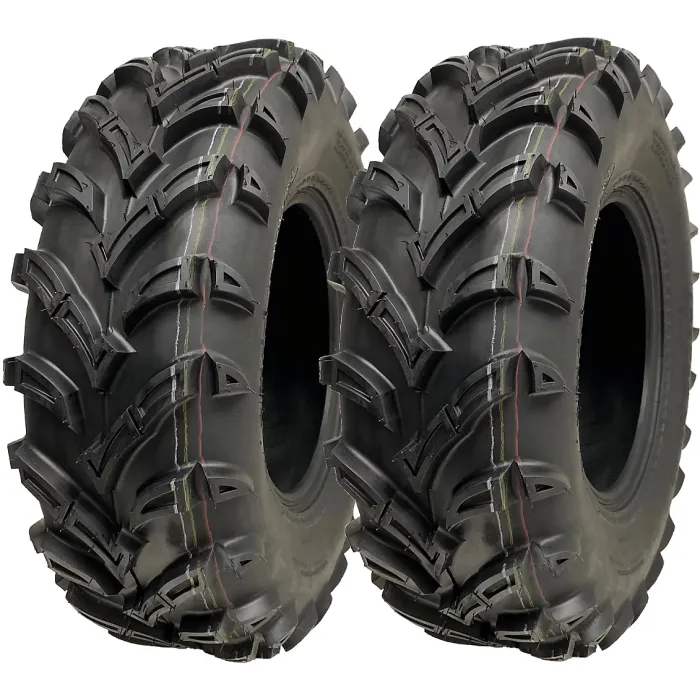 25x8.00-12 ATV Quad Tyres 6ply 14psi Wanda P377 Road Legal Tires 65J (Set of 2)