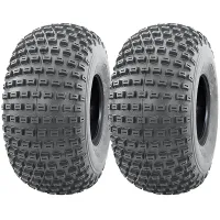 22x11.00-8 Knobby ATV Tyre Quad Trailer E-Marked Road Legal 4ply P322 (Set of 2)
